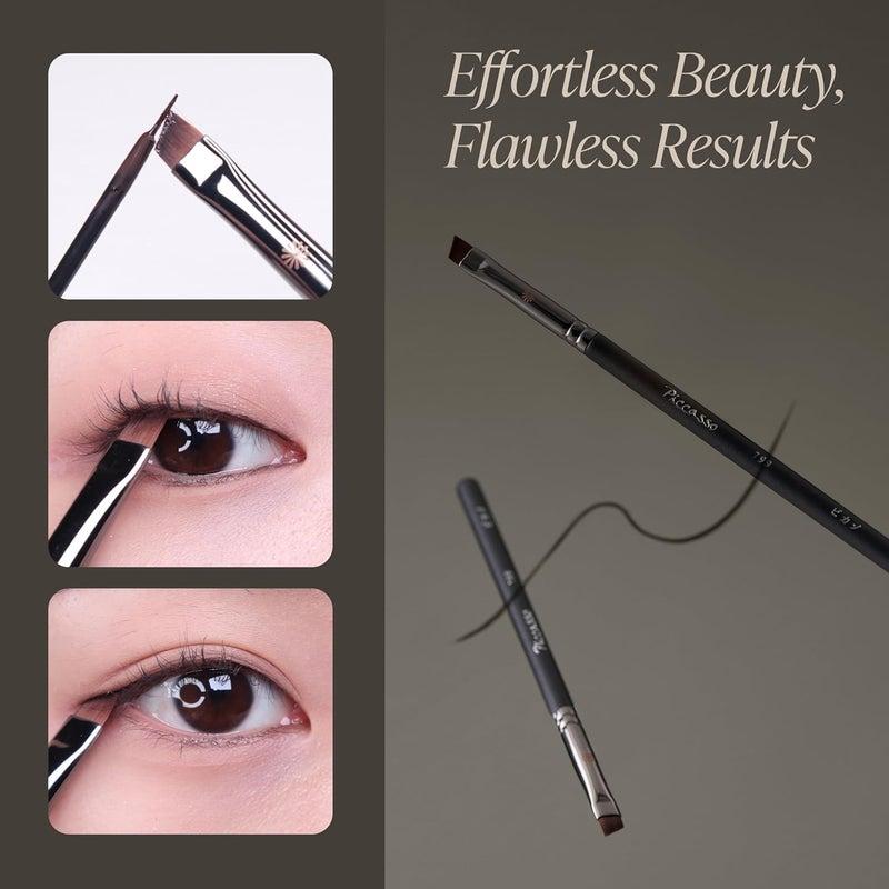 Piccasso 799 Edge Eyeliner Brush – Angled Eyeliner Brush for Gel, Liquid, and Cream, Sharp Precision for Winged Liner and Eye Makeup, Professional Facial Brush and Eyebrow Tool by K-Beauty Brand - Image 5